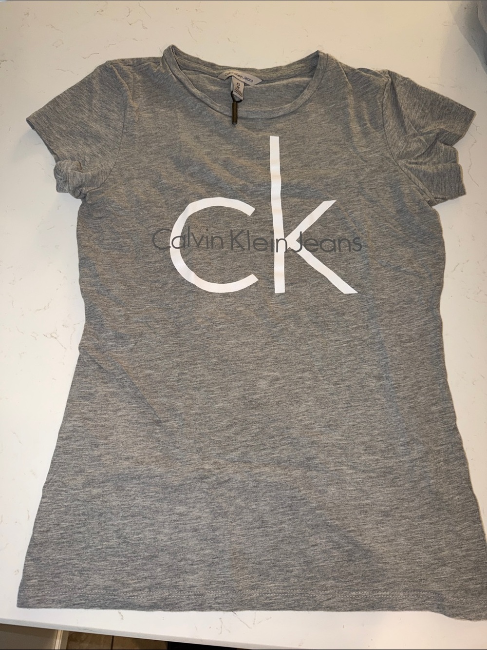 Calvin Klein Jeans Heather Gray CK Logo Tee